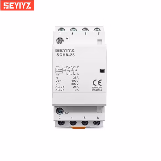Modular Household AC Contactor 1no1nc 16A-25A 220V 4p with Manual Operation