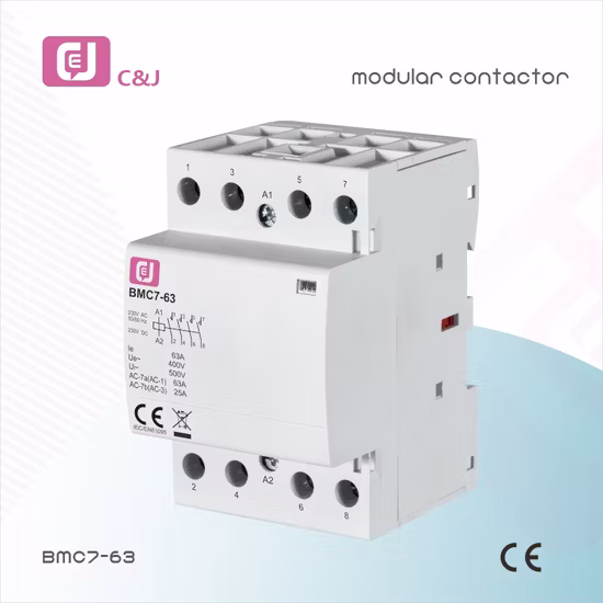 Manufacture Supply BMC7-63 4p 63A Household AC DC Contactor Modular Contactor