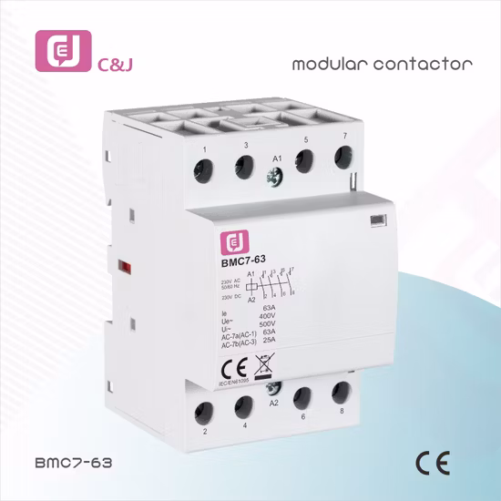 Manufacture Supply BMC7-63 4p 63A Household AC DC Contactor Modular Contactor