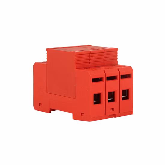 3p DC 1000V 20-40ka SPD House Power Surge Protector Protective Arrester Device DIN Rail Lightning Protection