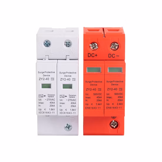 Hot Direct Sales by Manufacturers 4p 20-40ka 10-20ka 275V 385V AC DIN Rail SPD Household Low Voltage Surge Protective Device