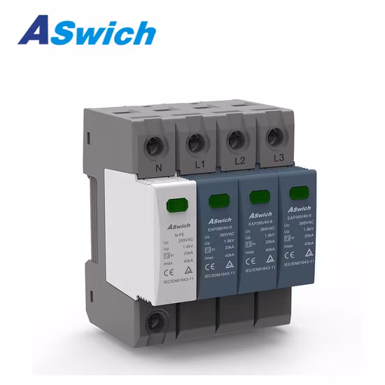 AC Single Three Phase 40ka 420V Surge Protector Solar Surge Protective Device