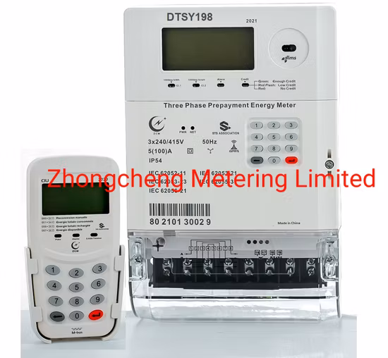 Three Phase Sts Integrated Prepaid Prepayment Energy Meter