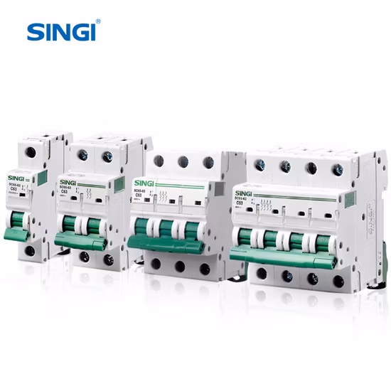 Sg65le-63 Singi 1p+N Electric Low Voltage MCB RCBO Miniature Circuit Breaker